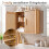 Bathroom Wall Cabinet, Natural Wood, Adjustable Shelves 5