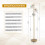 Lámpara de pie de 3 luces con práctico interruptor de pie y lámpara de lectura con casquillo E27 3