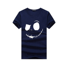 (Marine,Tag XL=US/UK/AU M)The Nightmare Before Christmas Printed T Shirt Suitable For Daily Summer Wear