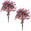 Artificial Bougainvillea Trees, 43.5" with Ground Spike, 2-Pack 1