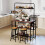 Kitchen Island Shelf with Charging Station & Hooks 1