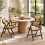Boho Rattan Folding Chairs, Bamboo Frame, Set of 2 1