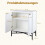 White Fluted Sideboard Buffet Cabinet with Adjustable Shelf 1