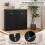 Black Waste Bin Cabinet with Rubberwood Top and Drawers 4