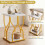 White Faux Marble Bedside Table with Gold Metal Frame 1