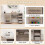 Folding Sewing Table with Storage Shelves and Casters 2