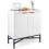 White Fluted Sideboard Buffet Cabinet with Adjustable Shelf 3