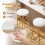 White Linen Bar Stools with Footrest, Set of 2 2