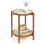Boho 2-Tier Side Table with Tempered Glass Top, Walnut 6