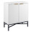 White Fluted Sideboard Buffet Cabinet with Adjustable Shelf 4