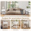 White Bedside Tables Set of 2 with Drawer & Shelf 5