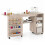 Folding Sewing Table with Storage Shelves and Casters 4
