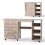 Folding Sewing Table with Storage Shelves and Casters 6