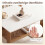 Modern White Square Coffee Table with Storage Shelf 1