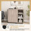 Folding Sewing Table with Storage Shelves and Casters 7
