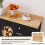 Black Waste Bin Cabinet with Rubberwood Top and Drawers 7