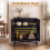 Black Fluted Sideboard Cabinet with Adjustable Shelves 2