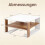 Modern White Square Coffee Table with Storage Shelf 2