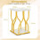 White Faux Marble Bedside Table with Gold Metal Frame 5