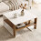 Modern White Square Coffee Table with Storage Shelf 4