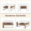 Modern White Square Coffee Table with Storage Shelf 5