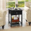 Black Bedside Tables Set of 2 with Drawer and Shelf 3
