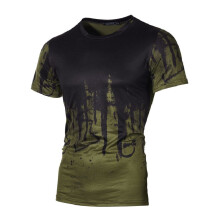 (Green,M)Camiseta masculina slim fit casual camiseta tops esporte musculação camiseta verão