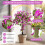 Artificial Bougainvillea Trees, 43.5" with Ground Spike, 2-Pack 2