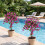 Artificial Bougainvillea Trees, 43.5" with Ground Spike, 2-Pack 7