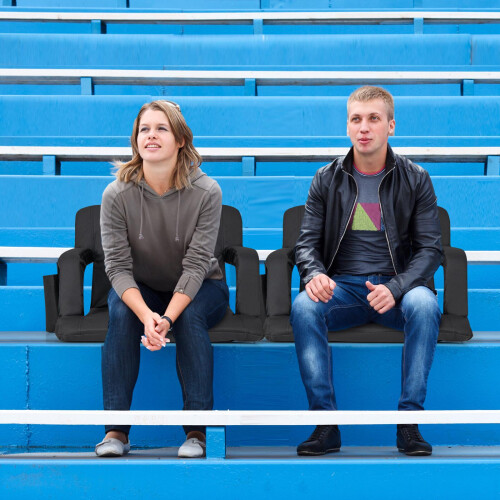 Adjustable Stadium Seat with Back Support, Black 2