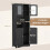 Freestanding Linen Bathroom Cabinet, Black, 58.5 Inch 7