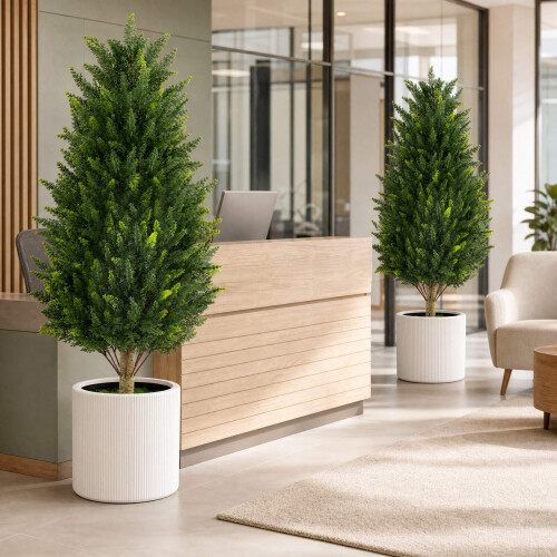 Artificial Cypress Tree, 92 cm, Weatherproof, 2-Pack 1
