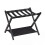 Foldable Rubberwood Luggage Rack, Black, 2 Shelves 5
