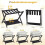 Foldable Rubberwood Luggage Rack, Black, 2 Shelves 3