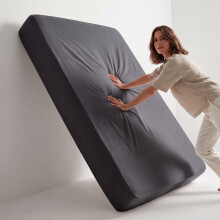 (Charcoal, Super King (180 x 200 cm)) Fitted Sheet Bed Sheets Extra Deep 25CM Single Double King Sizes