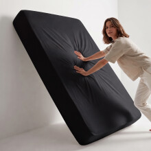 (Black, Single (90 x 191 cm)) Fitted Sheet Bed Sheets Extra Deep 25CM Single Double King Sizes