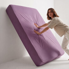 (Violet, King (152 x 200 cm)) Fitted Sheet Bed Sheets Extra Deep 25CM Single Double King Sizes