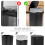 30L Black Square Stainless Steel Kitchen Bin Pedal Bin with Soft-Close Lid 8