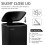 30L Black Square Stainless Steel Kitchen Bin Pedal Bin with Soft-Close Lid 4