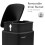 30L Black Square Stainless Steel Kitchen Bin Pedal Bin with Soft-Close Lid 7