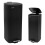 30L Black Square Stainless Steel Kitchen Bin Pedal Bin with Soft-Close Lid 1