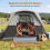 6-Person Instant Cabin Tent with Rainfly - Orange/Gray 1