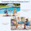 Children's Picnic Table Set with Adjustable Parasol, Blue 4