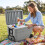 84 Quart Wheeled Ice Cooler, Gray, Foldable Handle 8