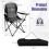 Folding Camping Chair, Black, High Backrest, Cup Holder 6