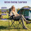 Folding Camping Chair, Black, High Backrest, Cup Holder 7