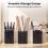 Black Metal Umbrella Holder Rack with Drip Tray 1