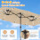 13 FT Double-Sided Patio Umbrella with LED Lights & Base 6