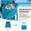 Folding Beach Chair Set, Adjustable Recline, Turquoise 7