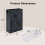 Black Metal Umbrella Holder Rack with Drip Tray 7